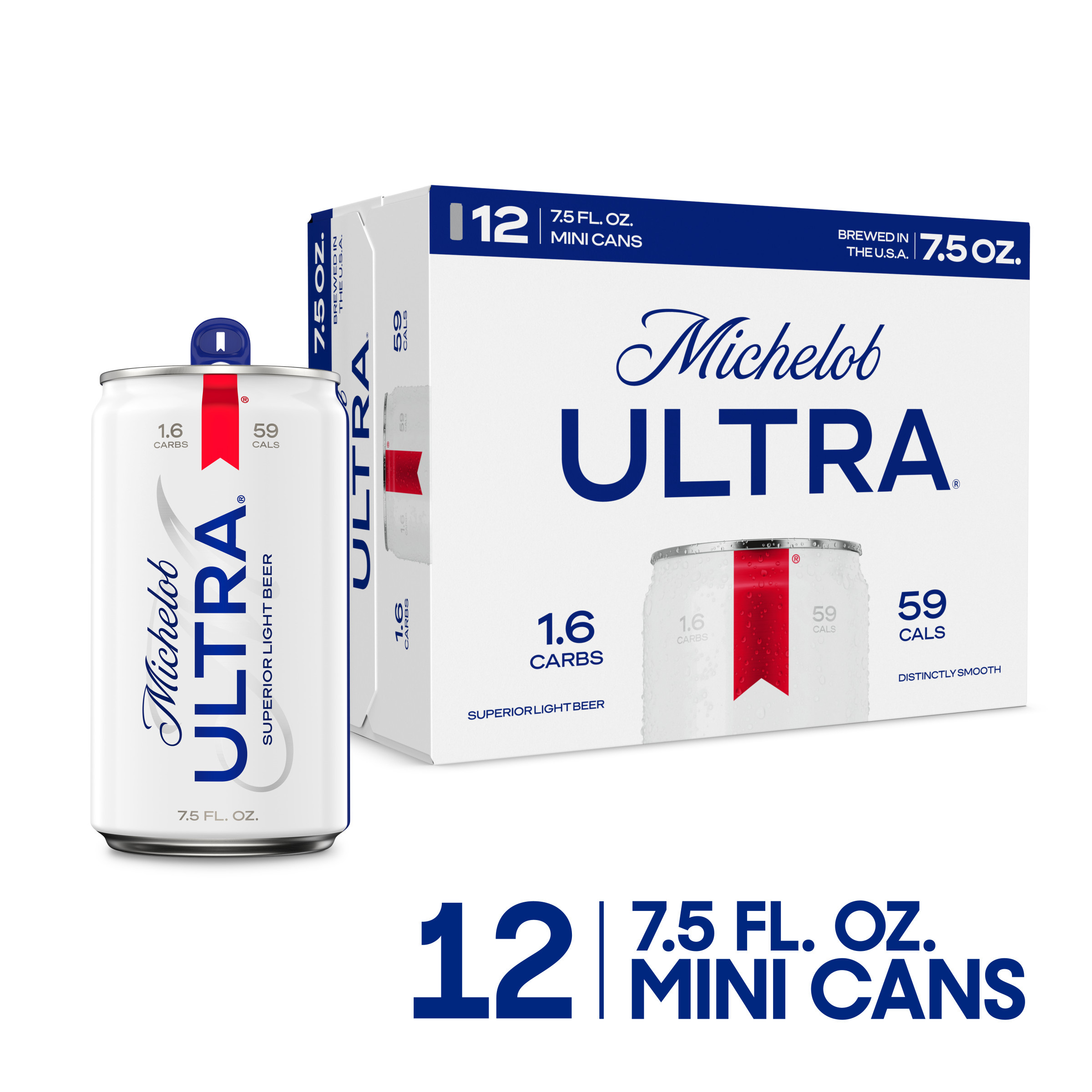 Michelob ULTRA Superior Light American Lager Beer 12 Pack, 7.5 fl oz Can