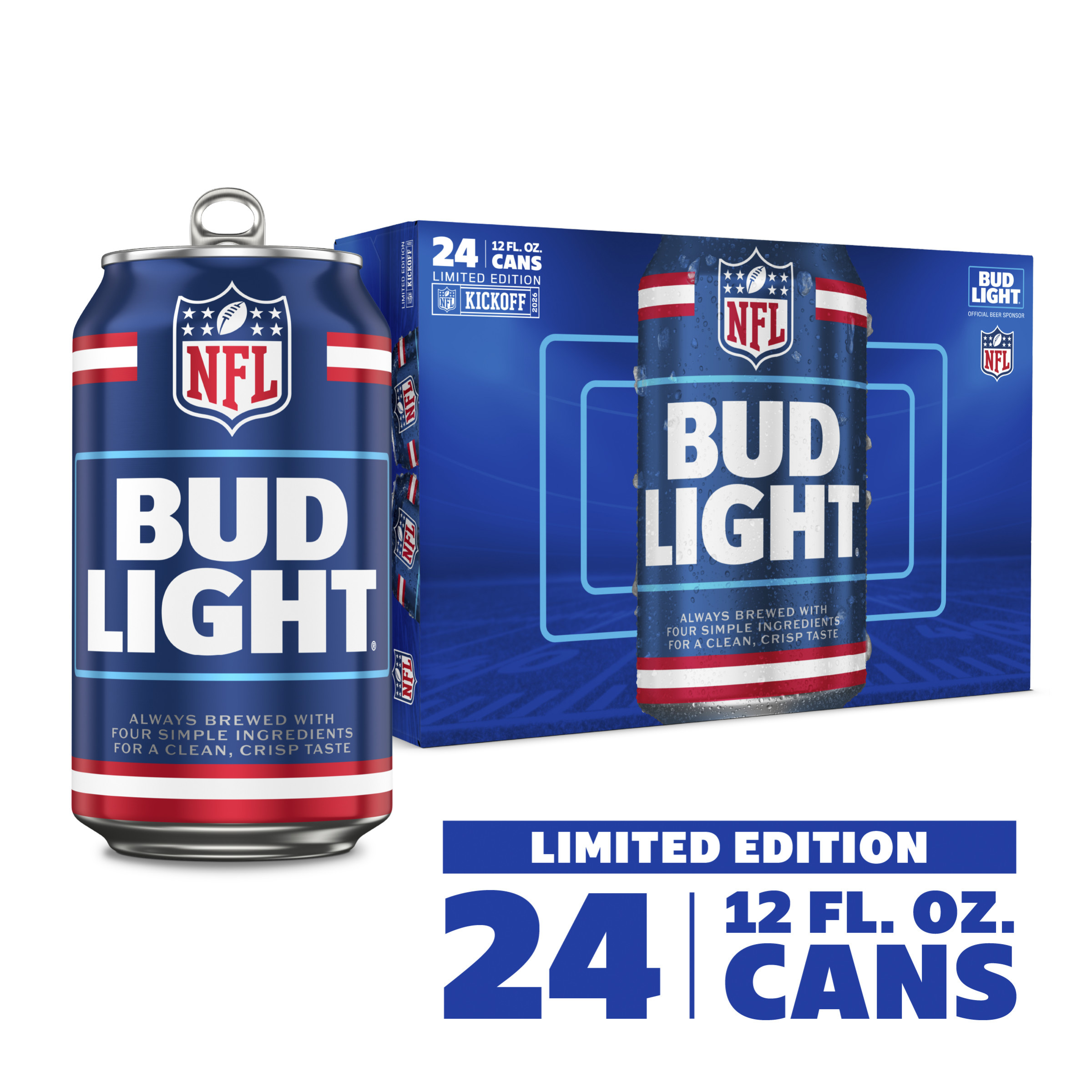 Bud Light American Lager Beer 24 Pack, 12 fl oz Cans