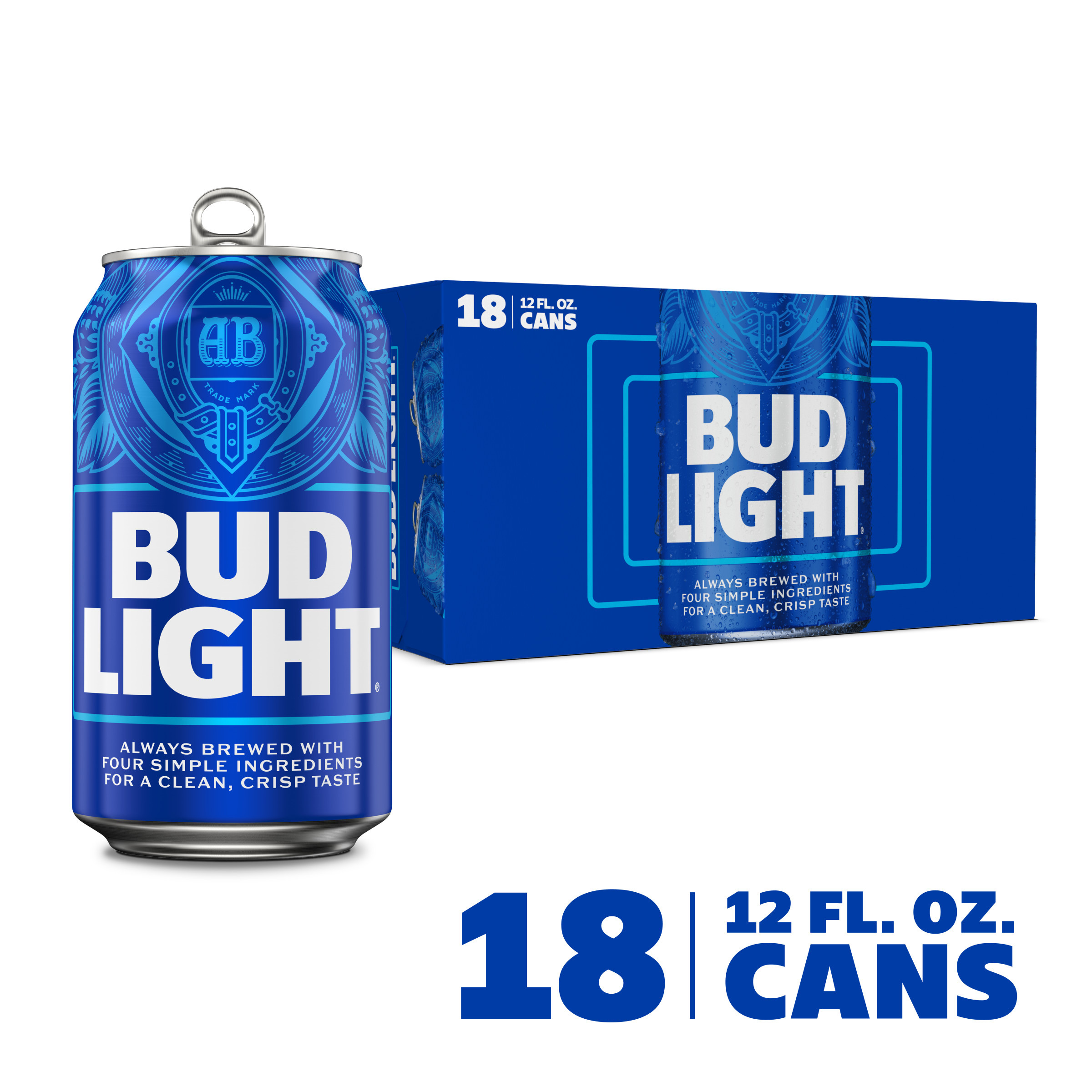 Bud Light American Lager Beer 18 Pack, 12 fl oz Cans
