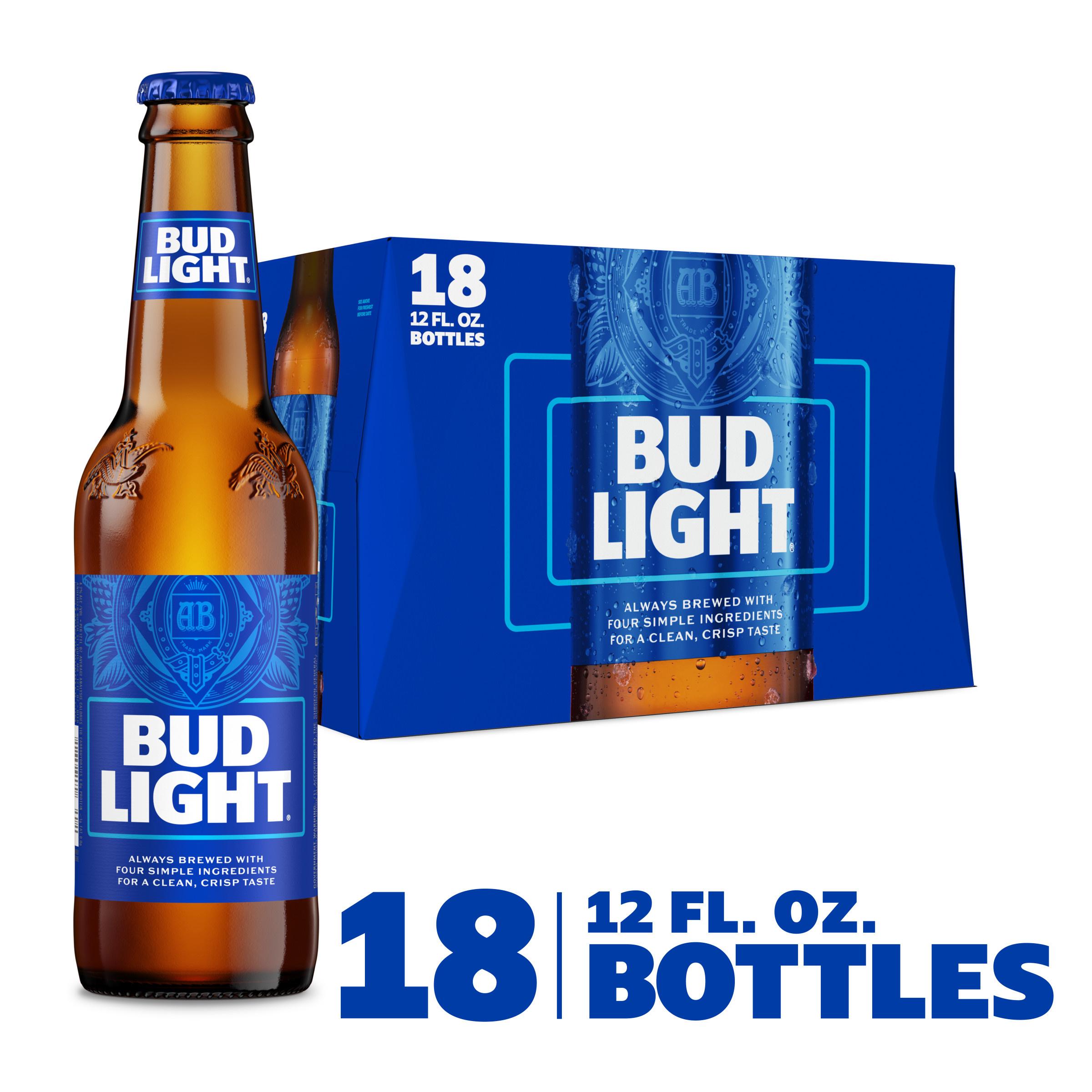 Bud Light American Lager Beer 18 Pack, 12 fl oz Bottles