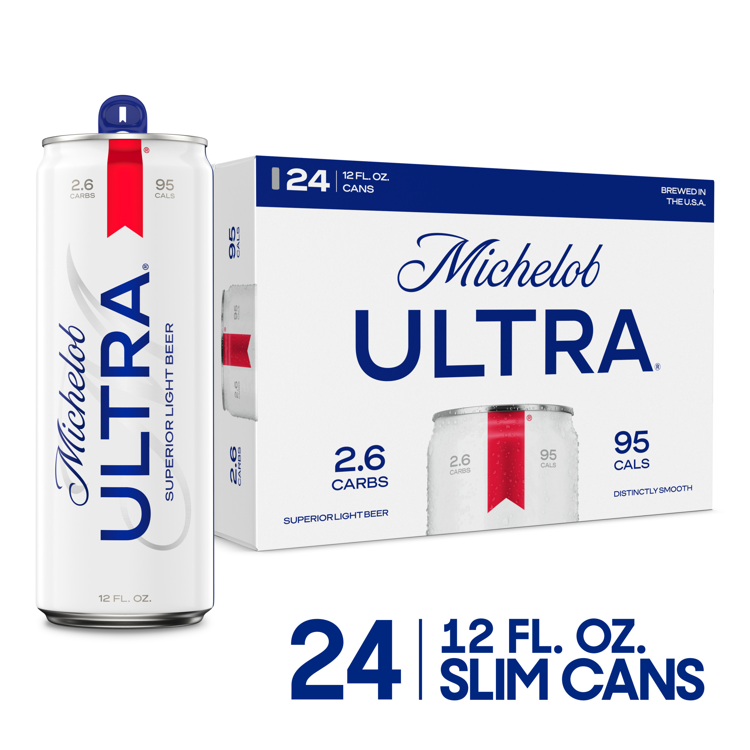 Michelob ULTRA Superior Light American Lager Beer 24 Pack, 12 fl oz Cans