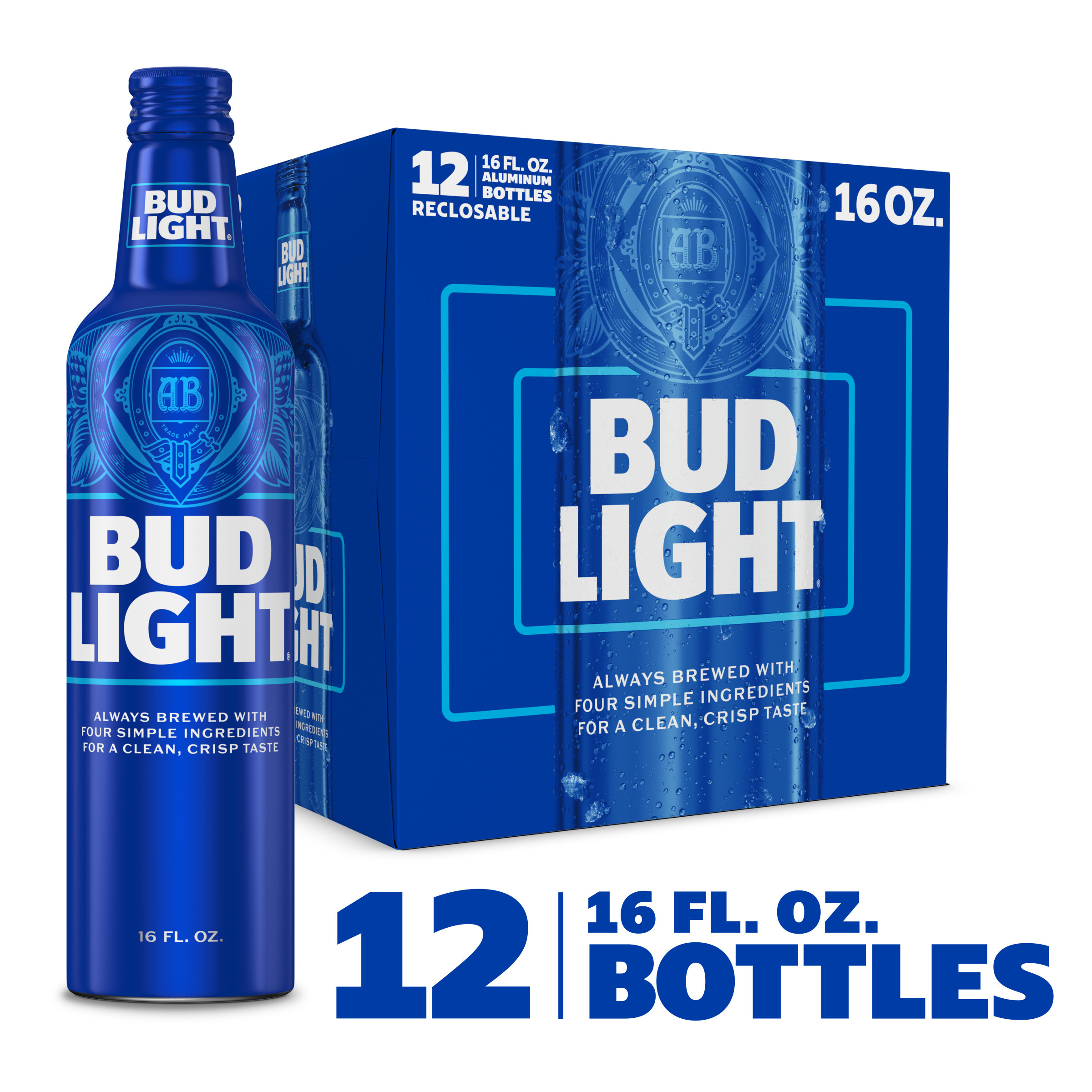Bud Light American Lager Beer 12 Pack, 16 fl oz Bottles