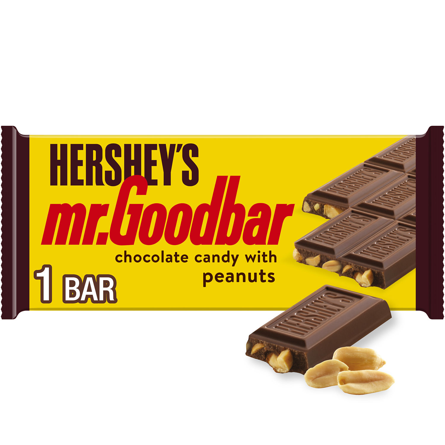 HERSHEY'S MR. GOODBAR Chocolate with Peanuts Candy Bar, 1.75 oz