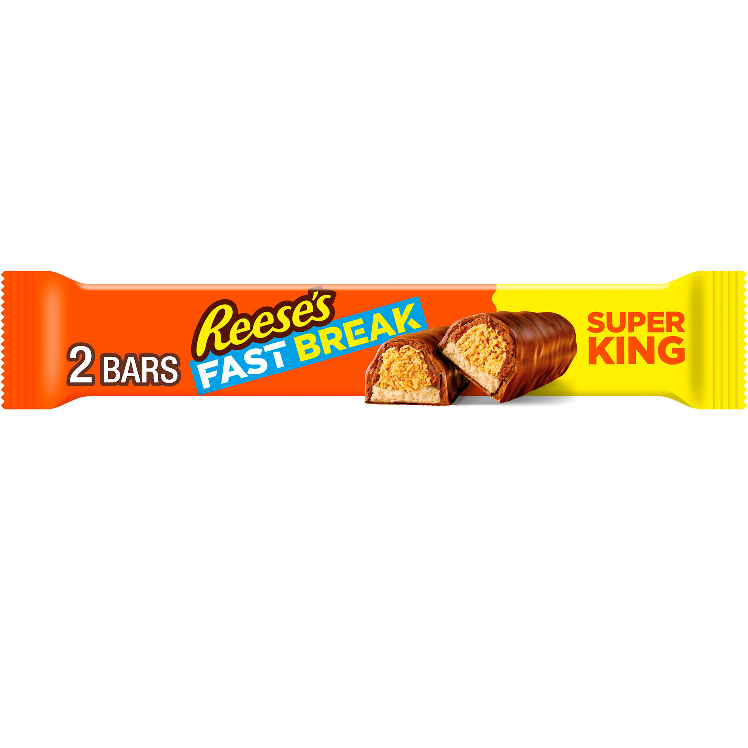 REESE'S FAST BREAK Chocolate, Peanut Butter and Nougat Super King Size, Candy Bar, 5.25 oz