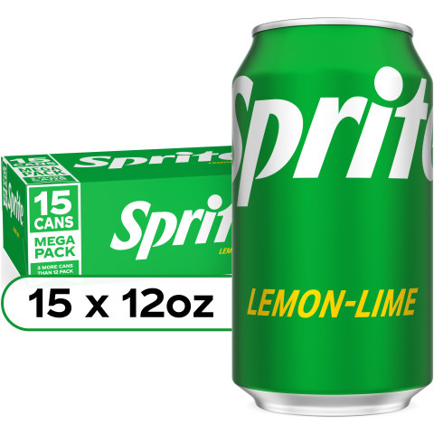 Sprite Lemon-Lime Caffeine Free Soda Cans - 12 fl oz, 15-Pack