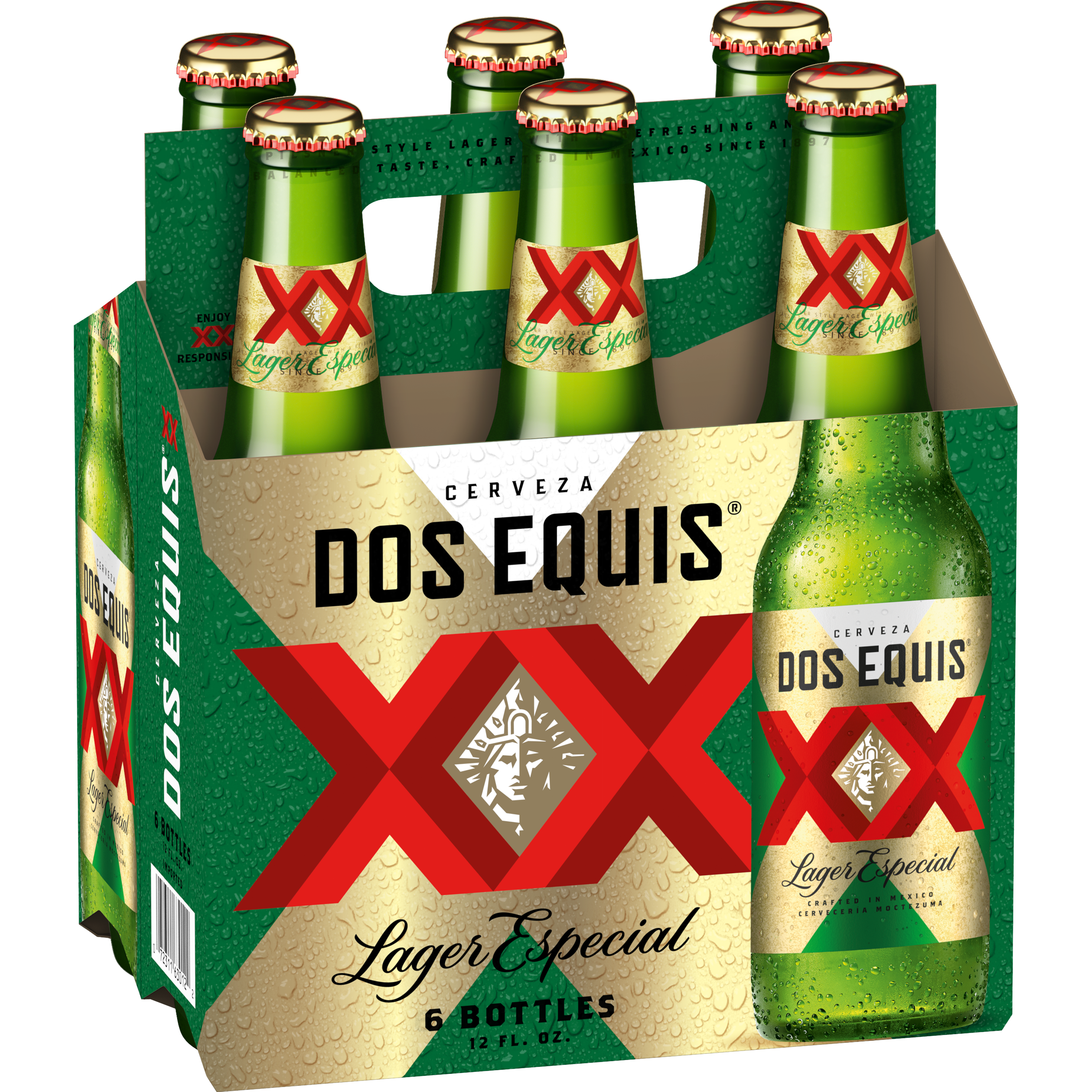 Dos Equis Mexican Lager Beer, 6 Pack, 12 fl oz Bottles
