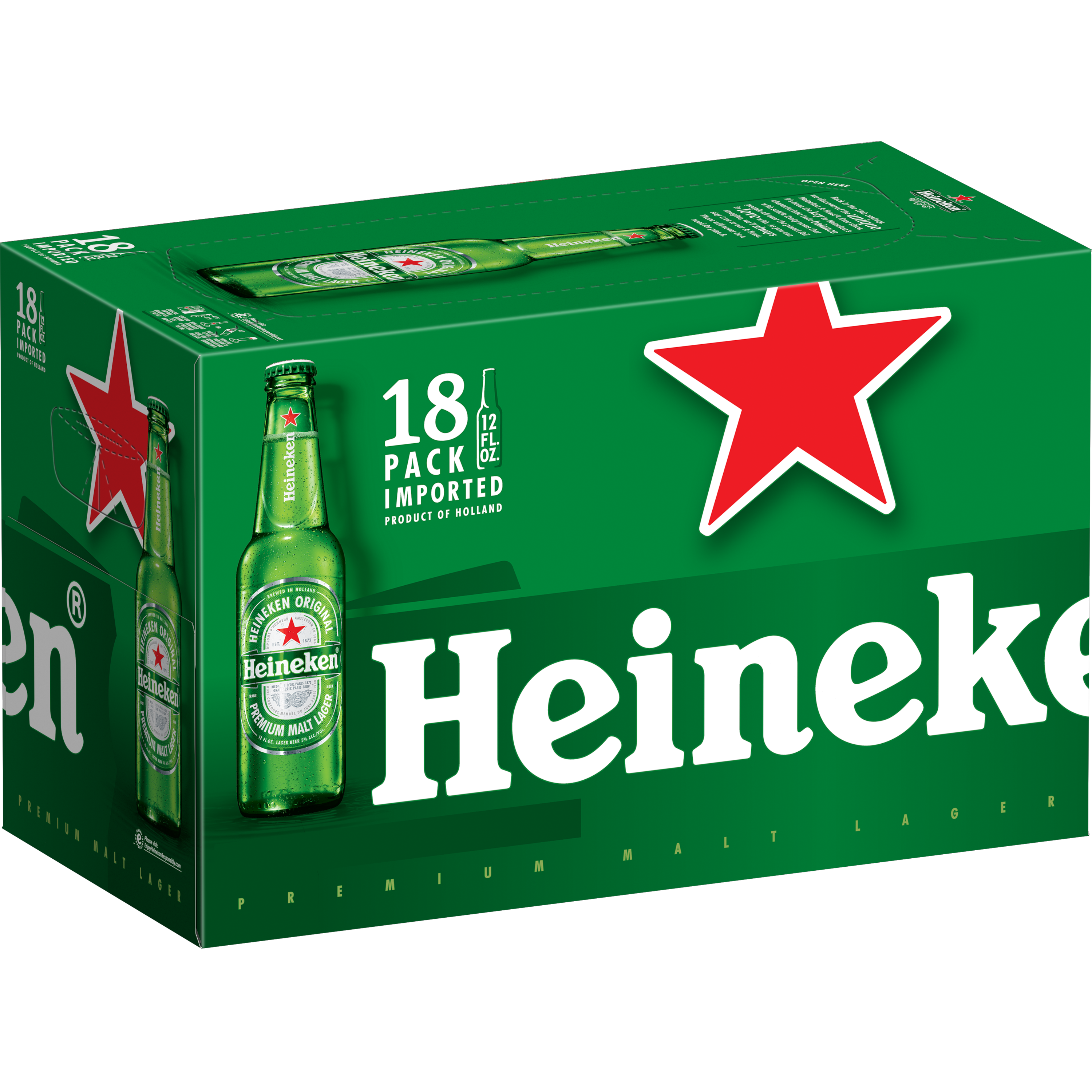 Heineken Original Lager Beer, 18 Pack, 12 fl oz Bottles