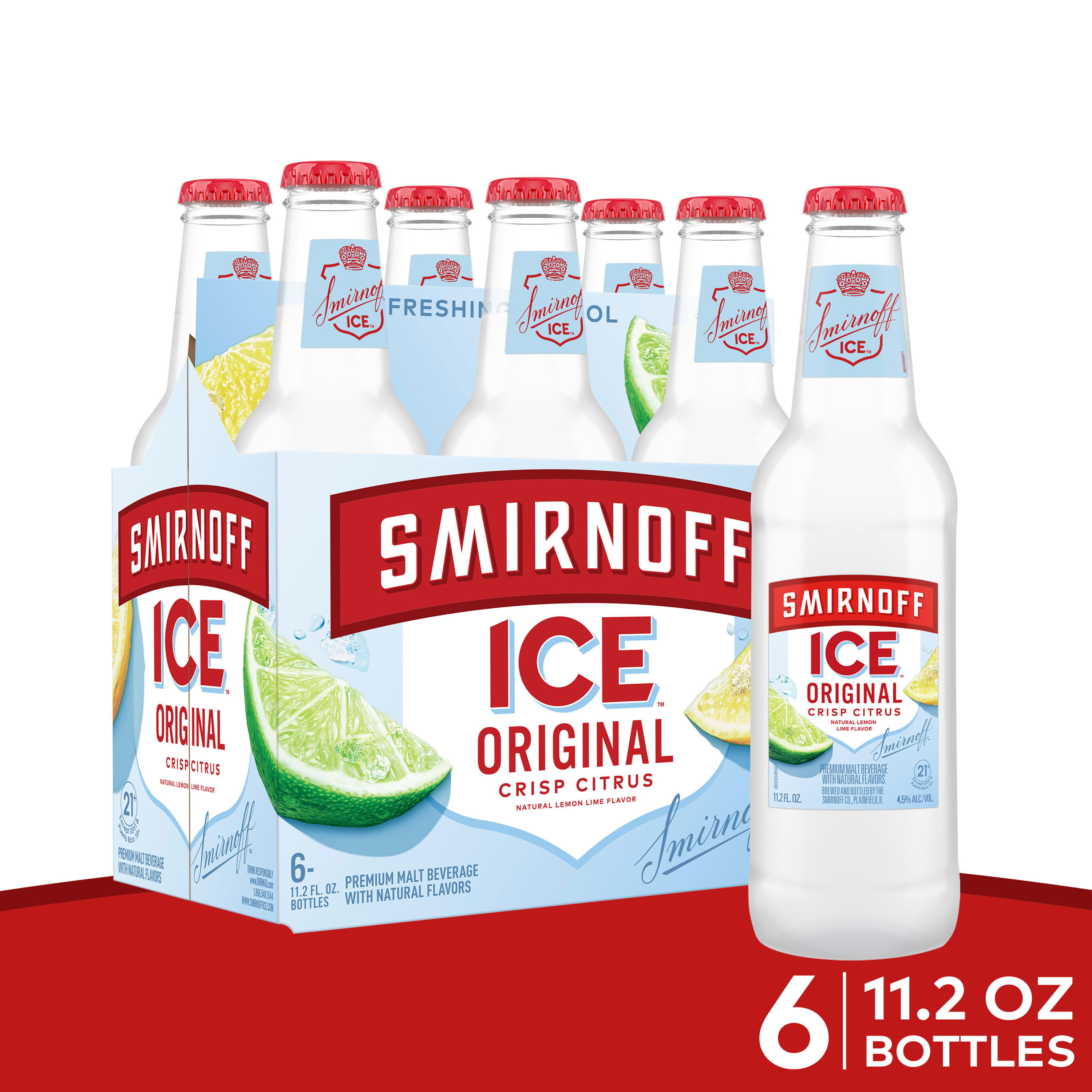 Smirnoff Ice Original, 6 pack Bottles, 11.2 fl oz, 4.5% ABV