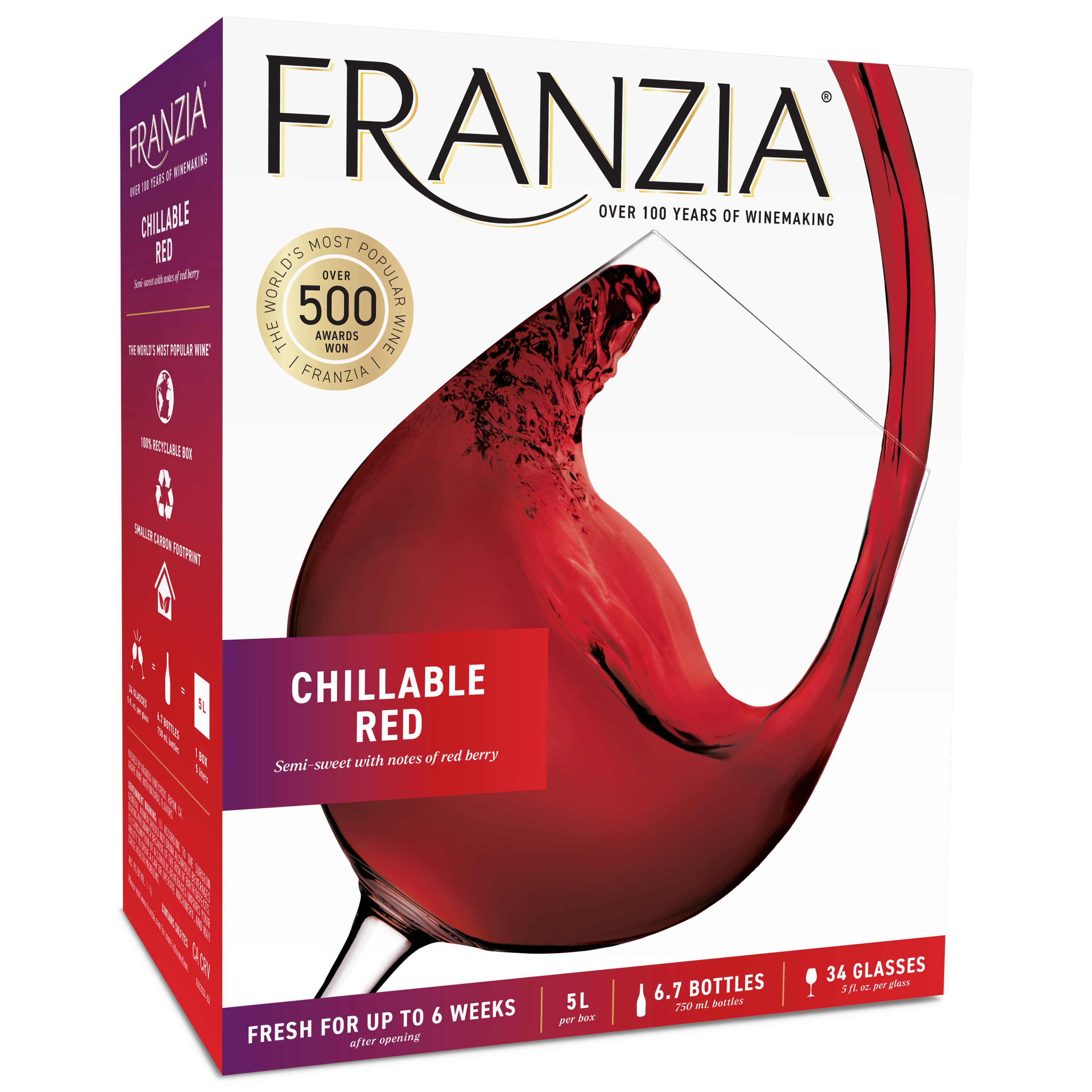 Franzia Chillable Red, Red Wine, 5L