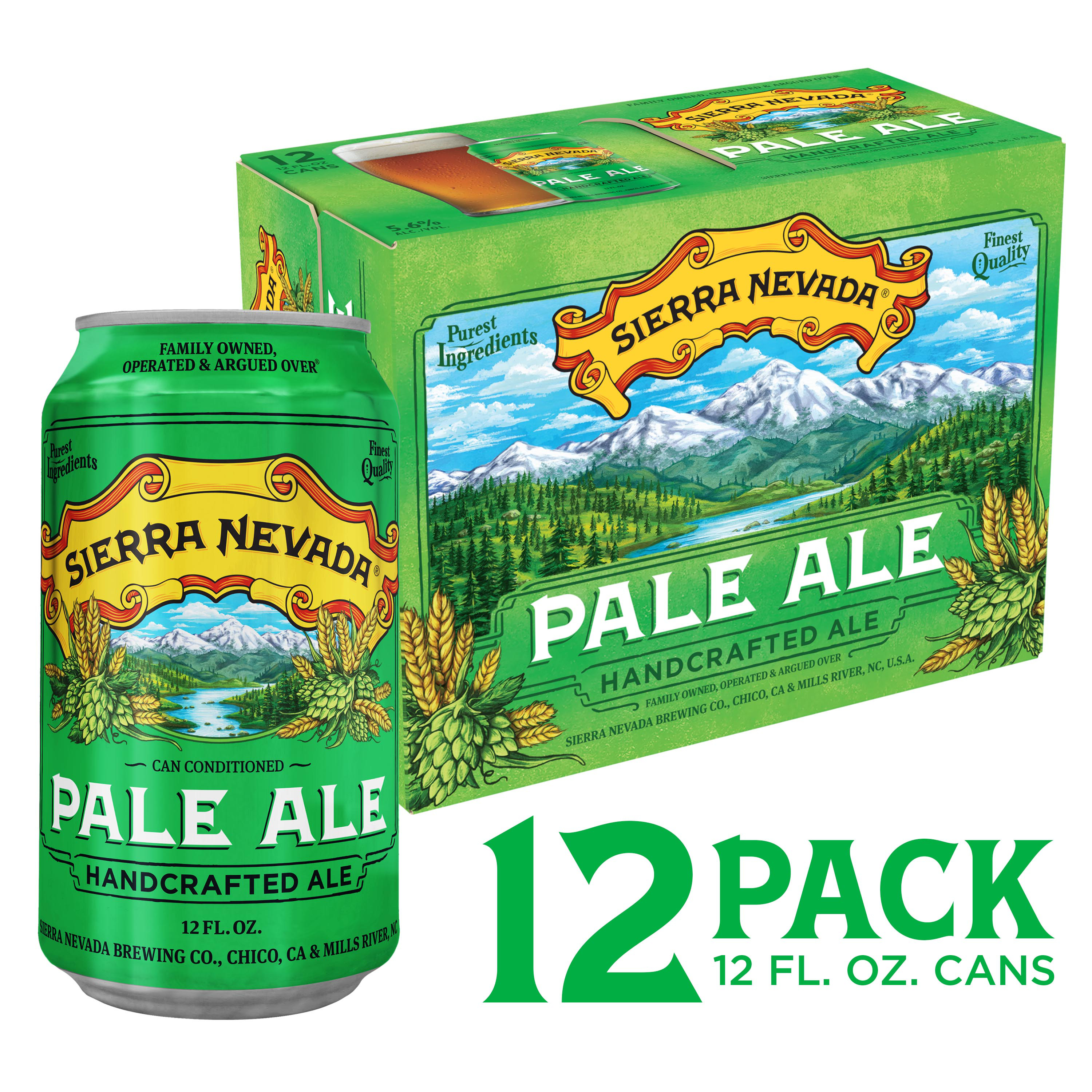 Sierra Nevada Pale Ale Craft Beer 12 Pack (12oz Cans)