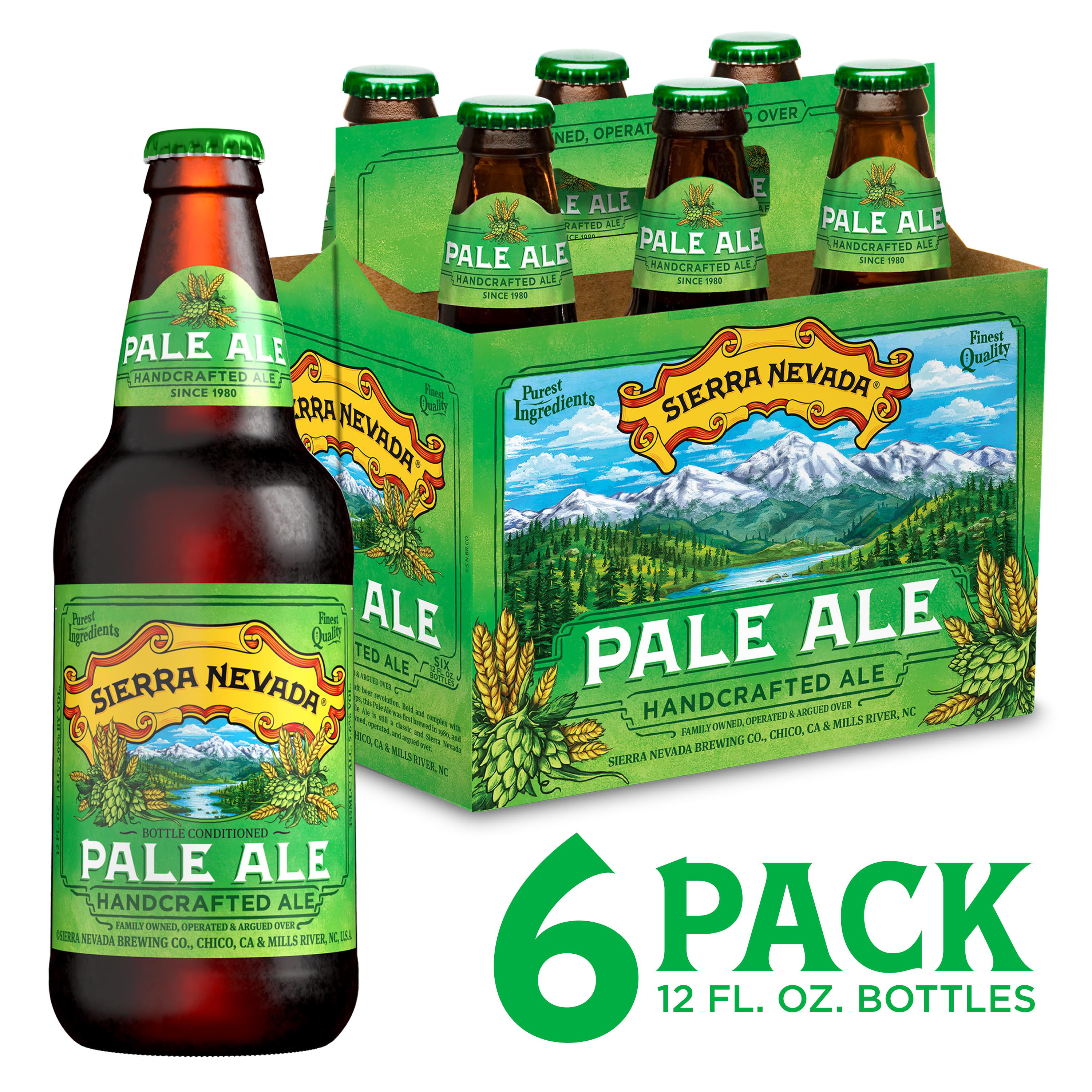 Sierra Nevada Pale Ale Craft Beer 6 Pack (12oz Bottles)