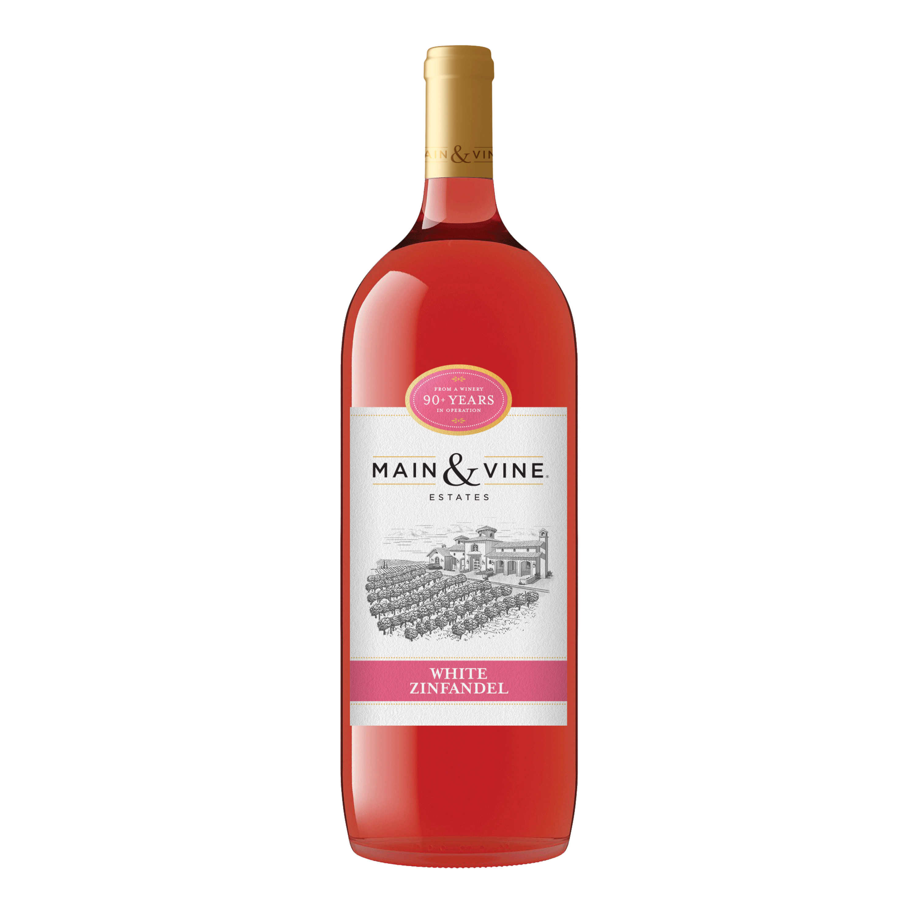 Main & Vine White Zinfandel, Pink Wine, 1.5L