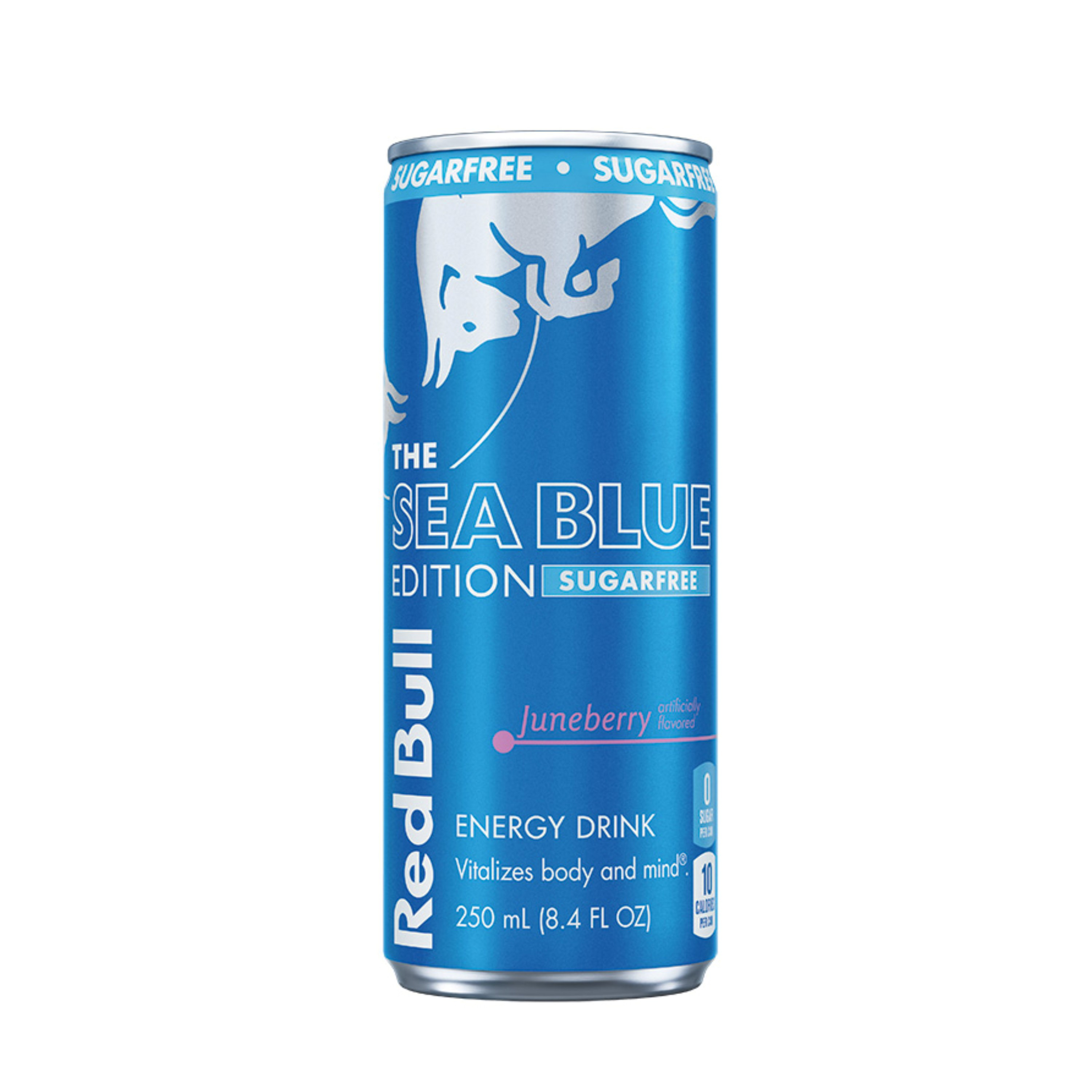 Red Bull Sea Blue Edition Sugarfree Energy Drink, Juneberry, 8.4 fl. oz. Can, 80mg Caffeine, Taurine & B Vitamins