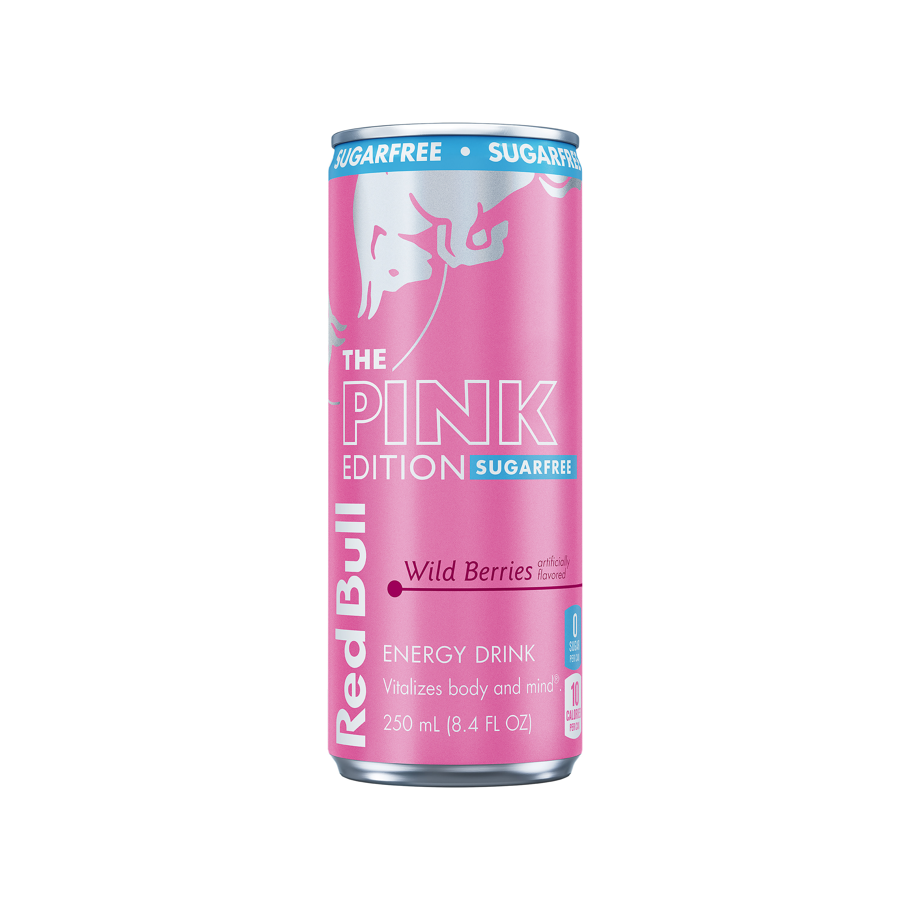 Red Bull Pink Edition Sugarfree Energy Drink, Wild Berries, 8.4 fl. oz. Can, 80mg Caffeine, Taurine & B Vitamins