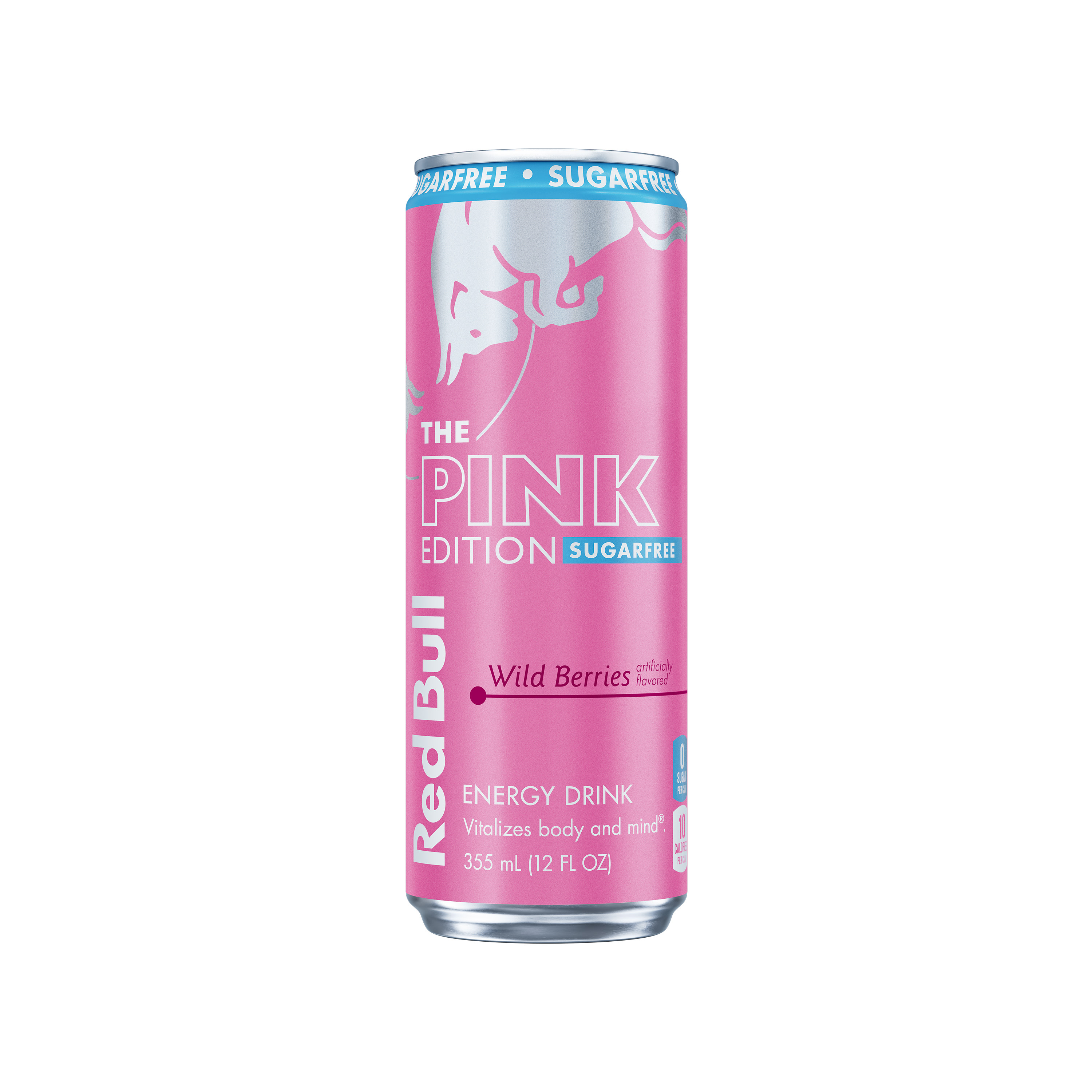 Red Bull Pink Edition Sugarfree Energy Drink, Wild Berries, 12 fl. oz. Can, 114mg Caffeine, Taurine & B Vitamins