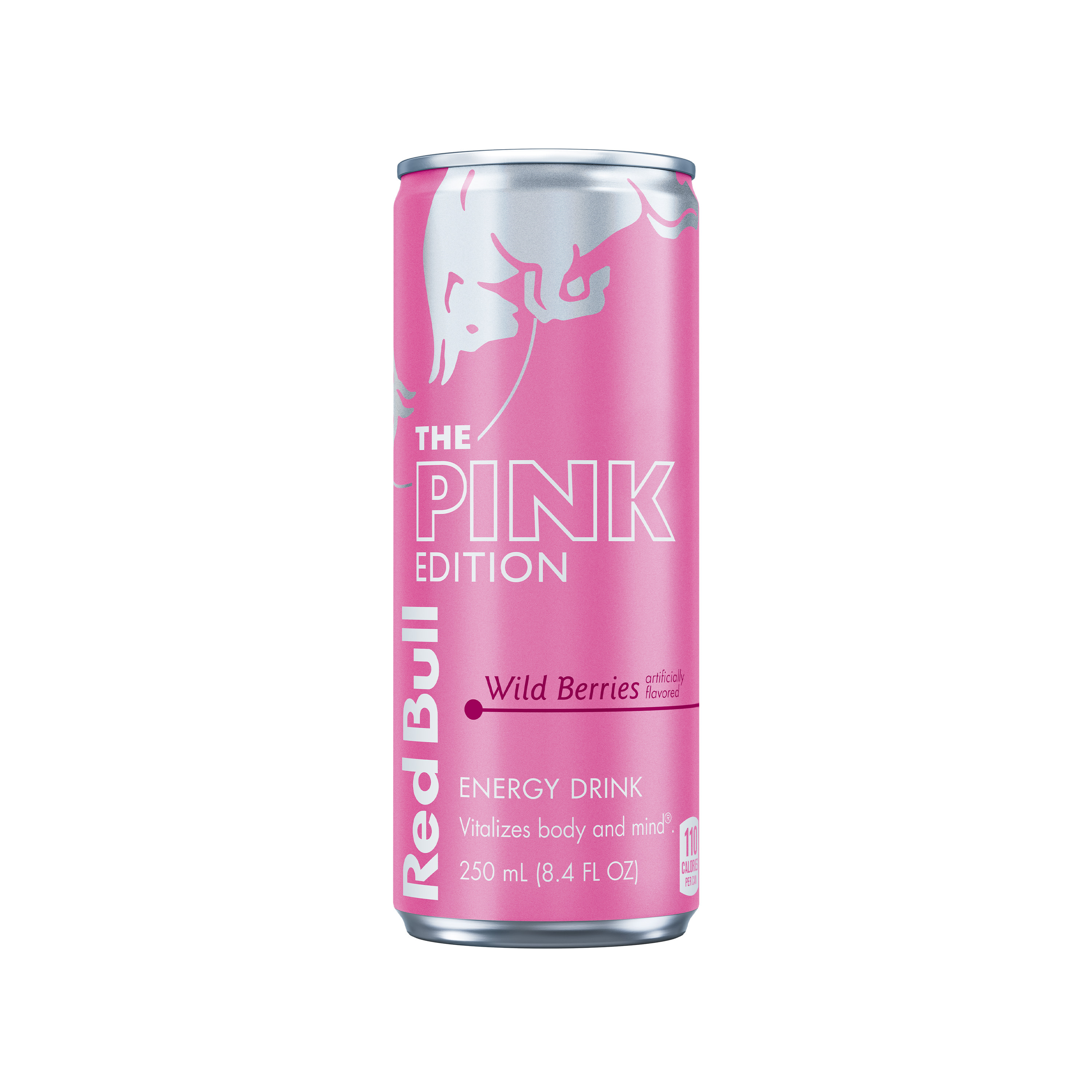 Red Bull Pink Edition Energy Drink, Wild Berries, 8.4 fl. oz. Can, 80mg Caffeine, Taurine & B Vitamins