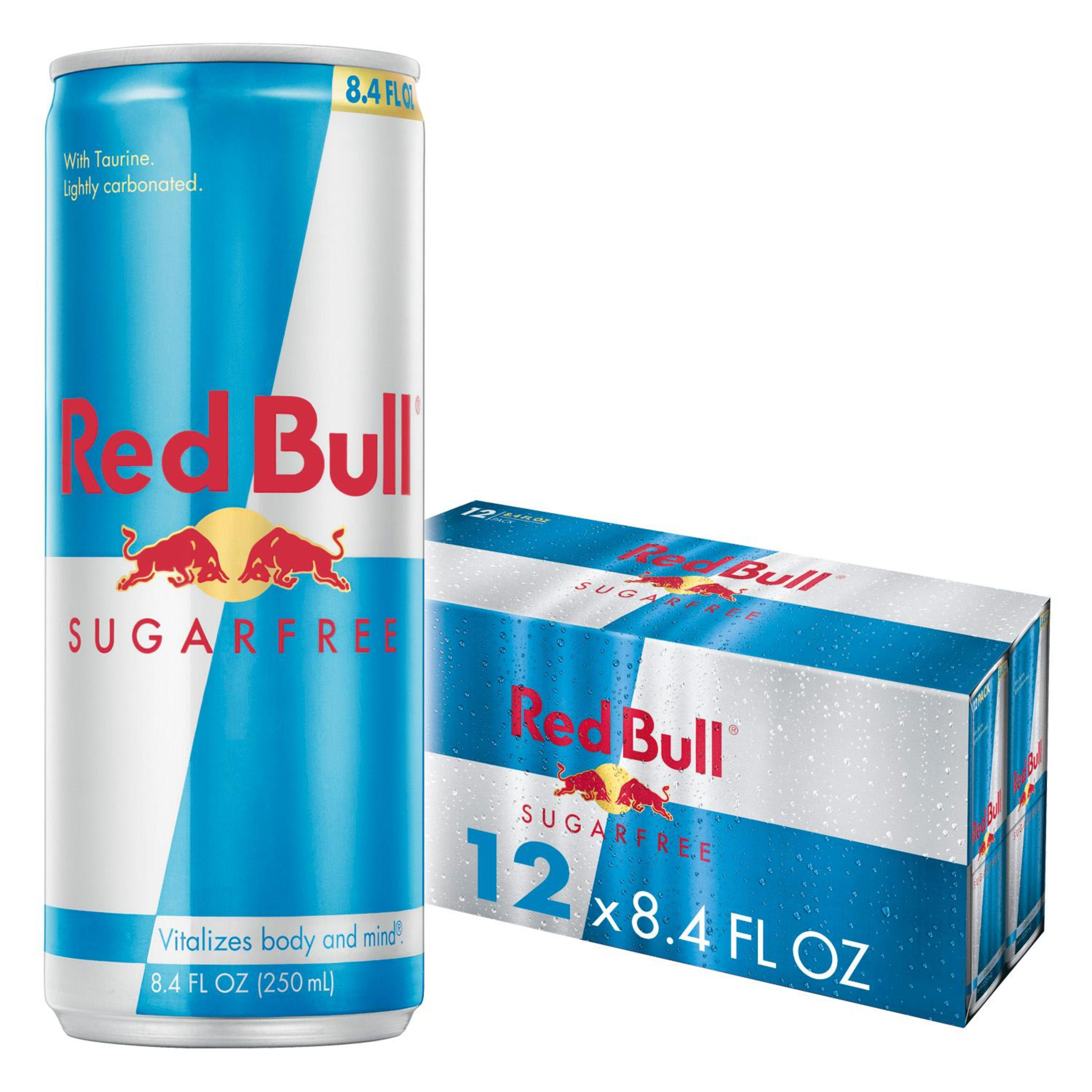 Red Bull Sugarfree Energy Drink, 8.4 fl. oz., Pack of 12 Cans, 80mg Caffeine, Taurine & B Vitamins