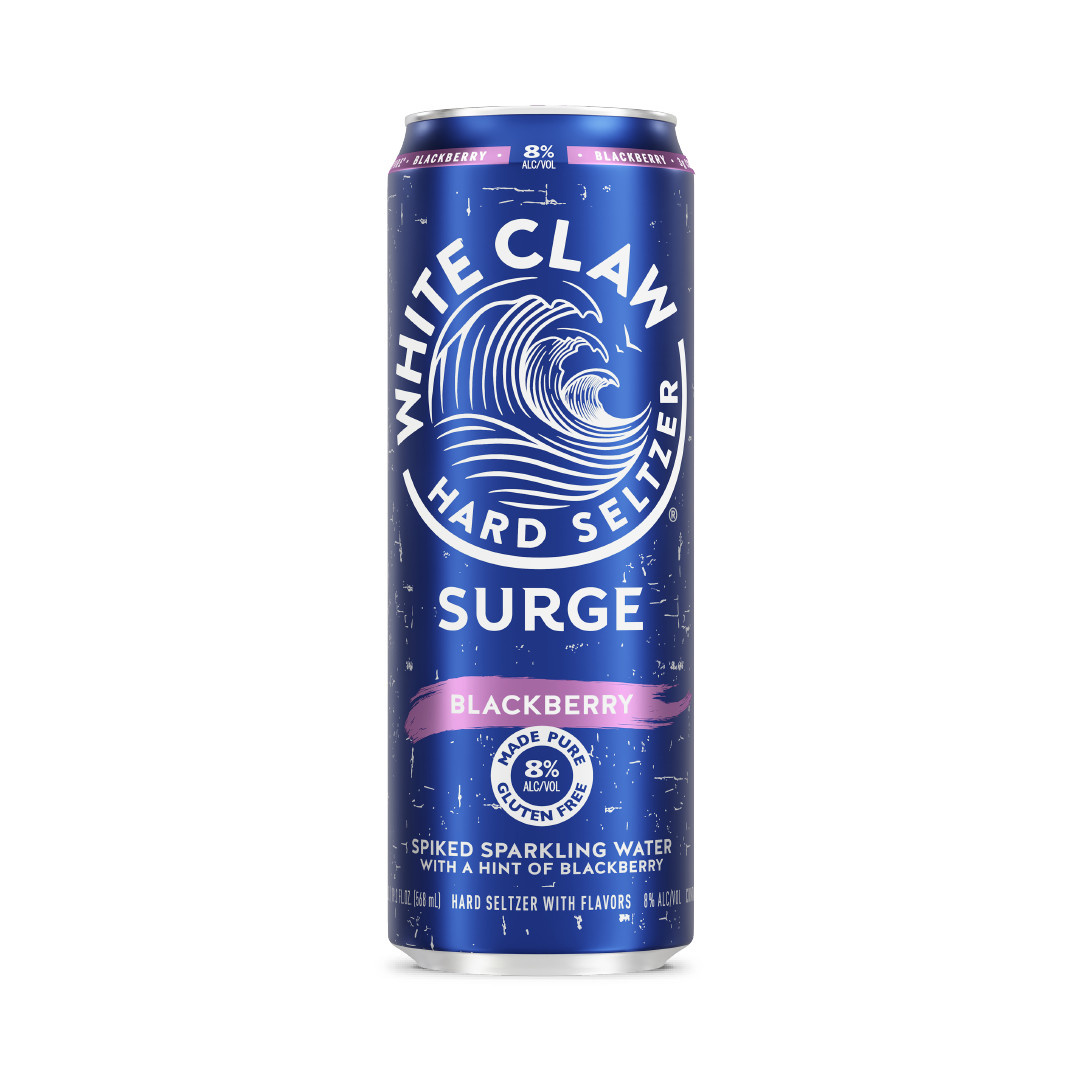 White Claw Surge Hard Seltzer Blackberry, 19.2 fl oz Can, 8% ABV