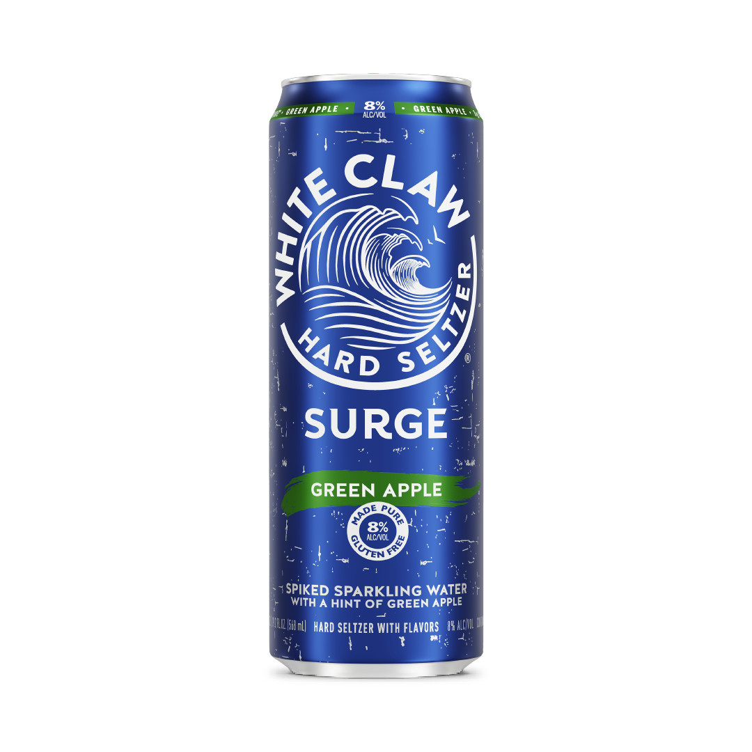 White Claw Surge Hard Seltzer Green Apple, 19.2 fl oz Can, 8% ABV