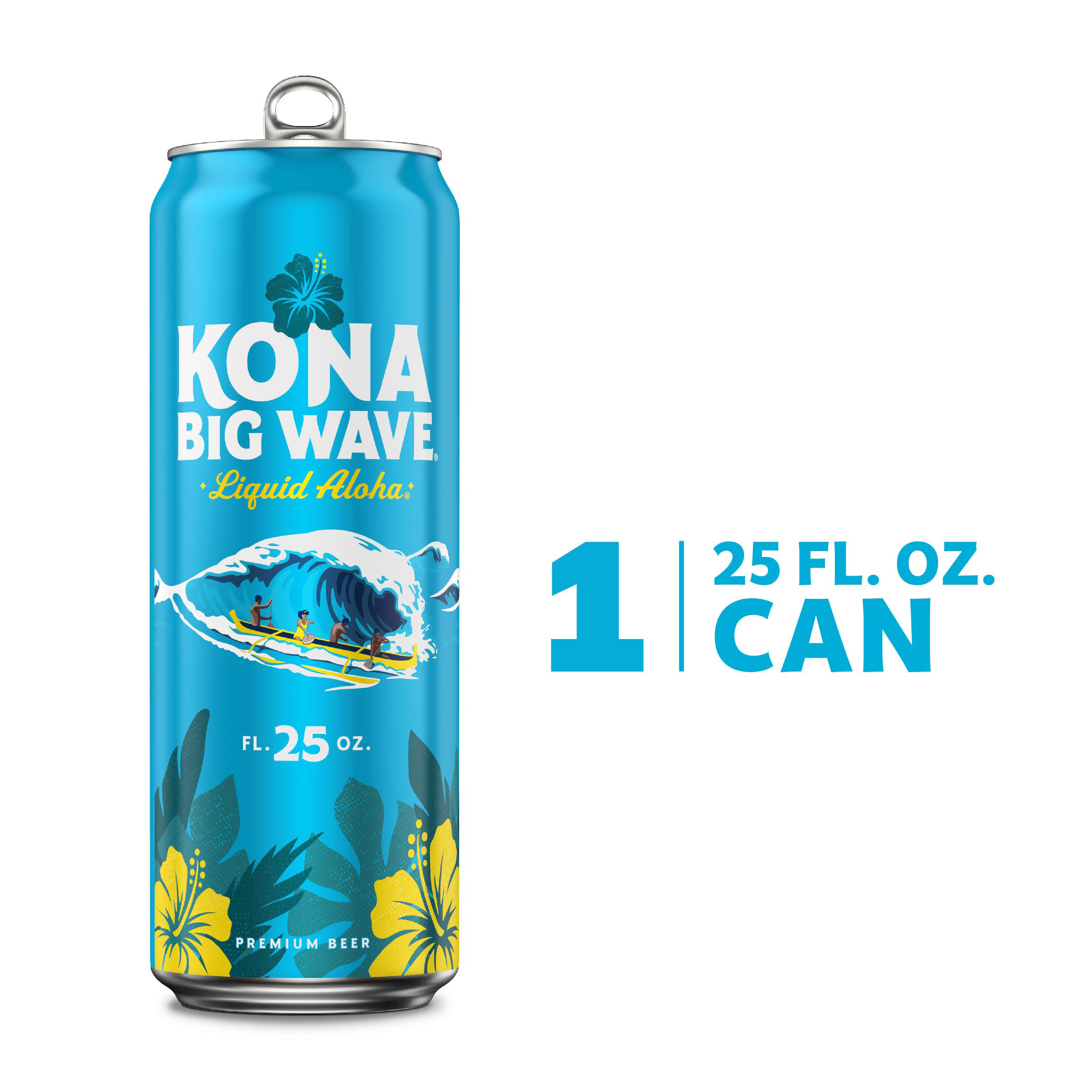 Kona Big Wave Liquid Aloha Premium Beer 25 fl oz 1 Tall Can