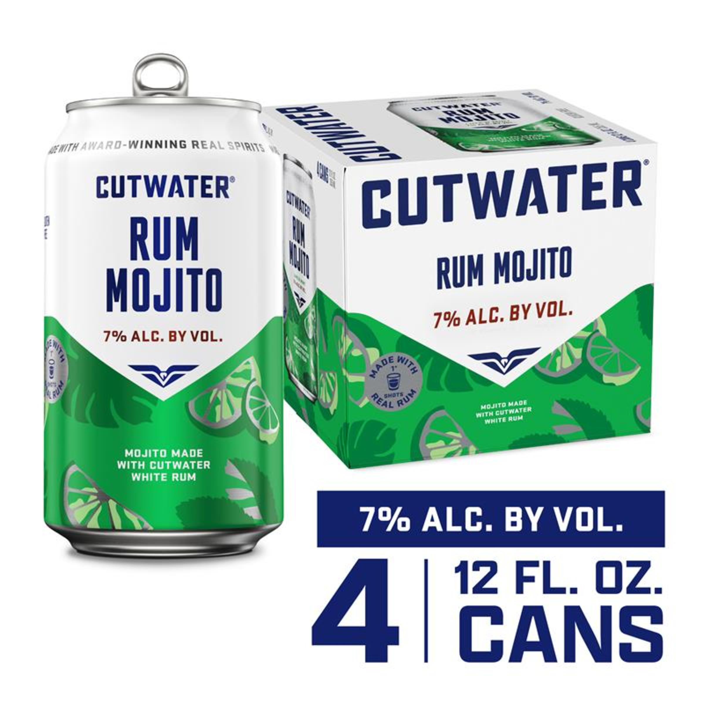 Cutwater Rum Mint Mojito Cocktail 4  pack, 12 fl oz Cans
