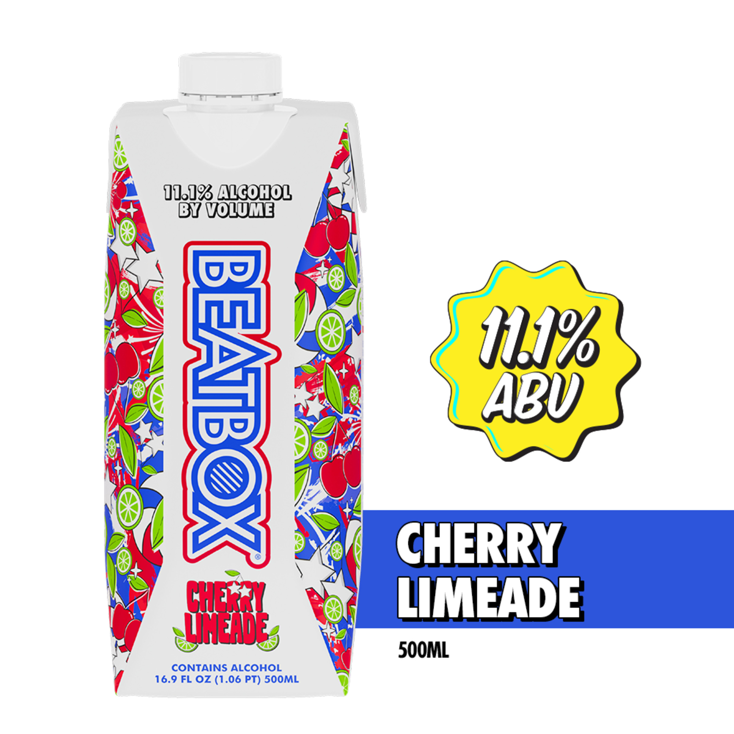 Buy BeatBox Cherry Limeade Wine Cocktail, 11.1% ABV, 500 mL Tetra