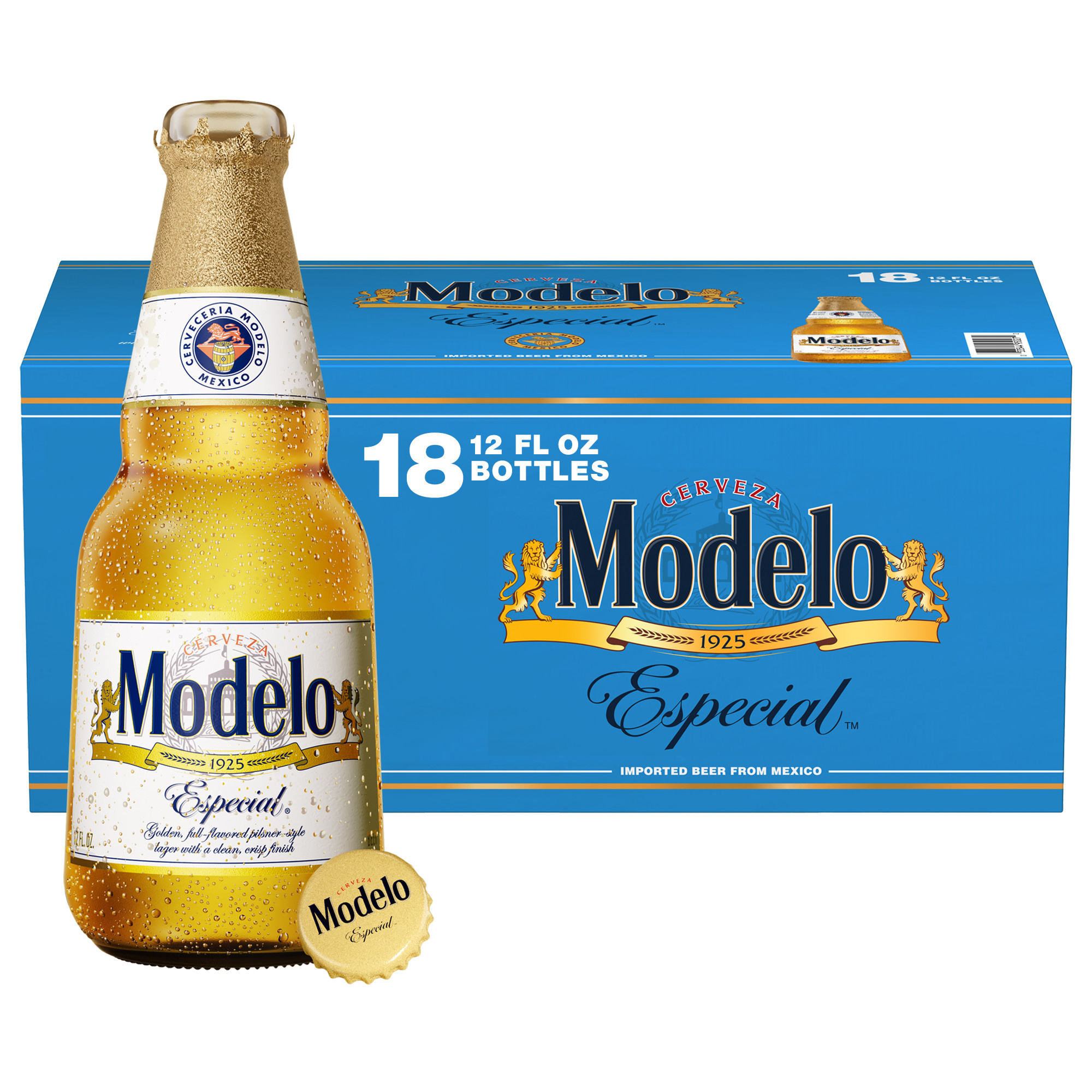 Modelo Especial Mexican Lager Import Beer, 18 pk 12 fl. oz. Bottles, 4.4% ABV