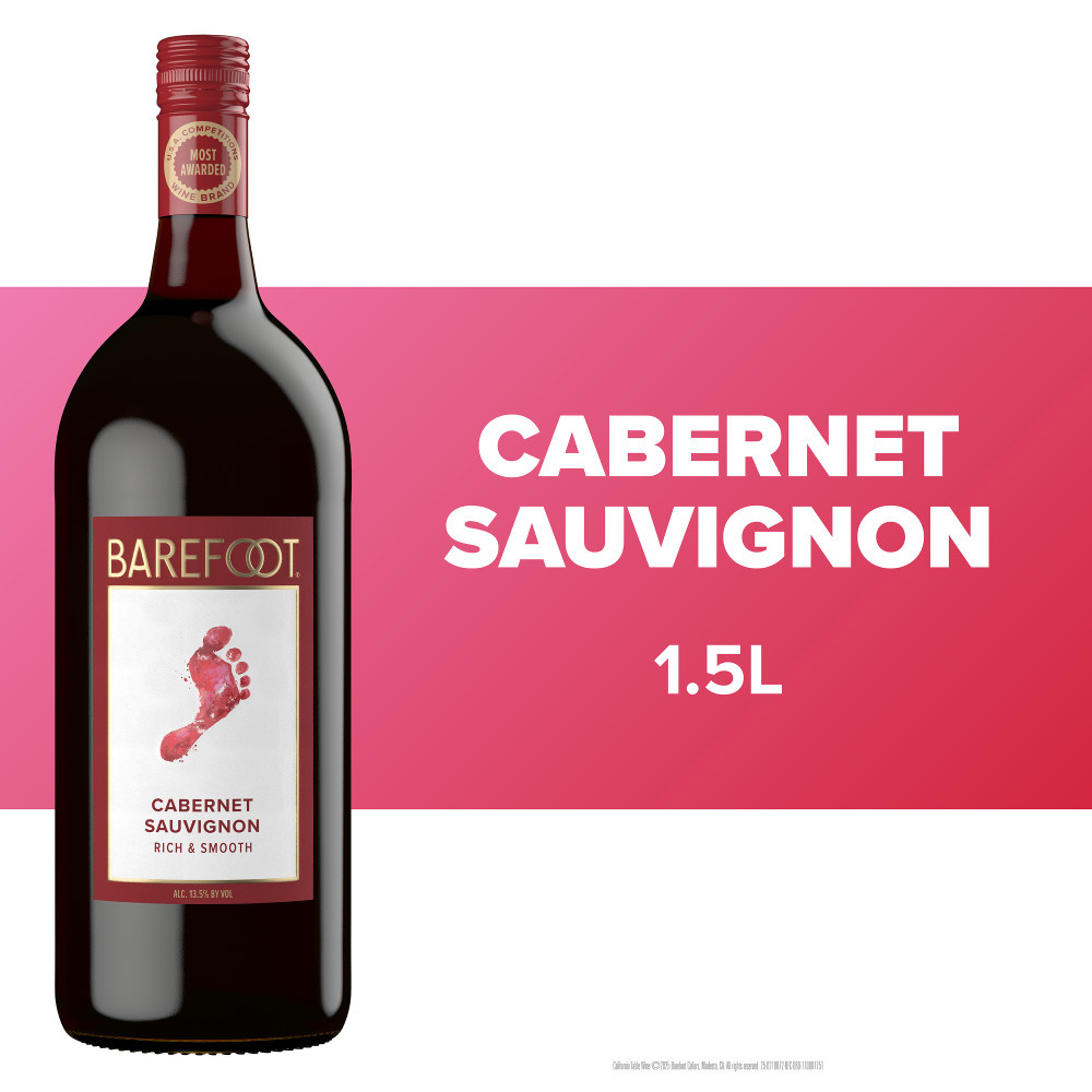 Barefoot Cellars Cabernet Sauvignon Red Wine 1.5L Bottle