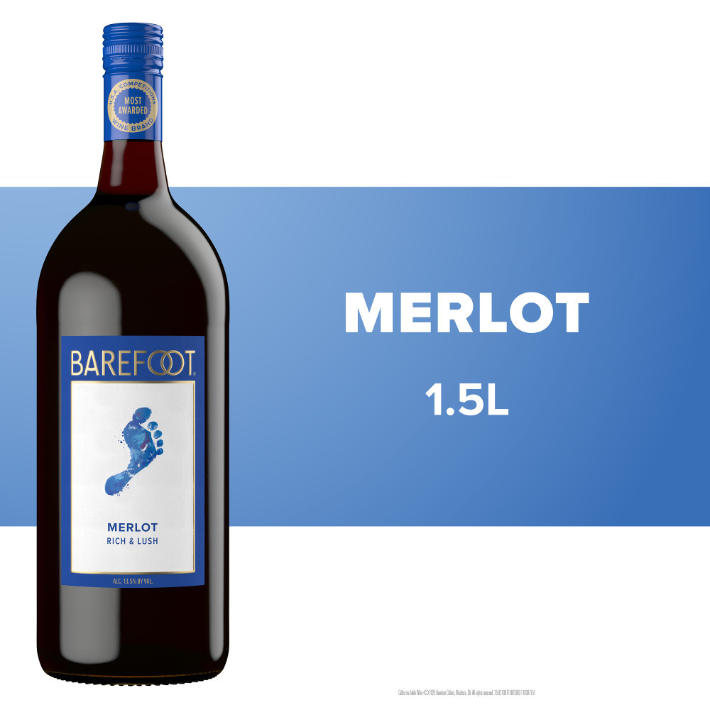 Barefoot Cellars Merlot Red Wine 1.5L Bottle