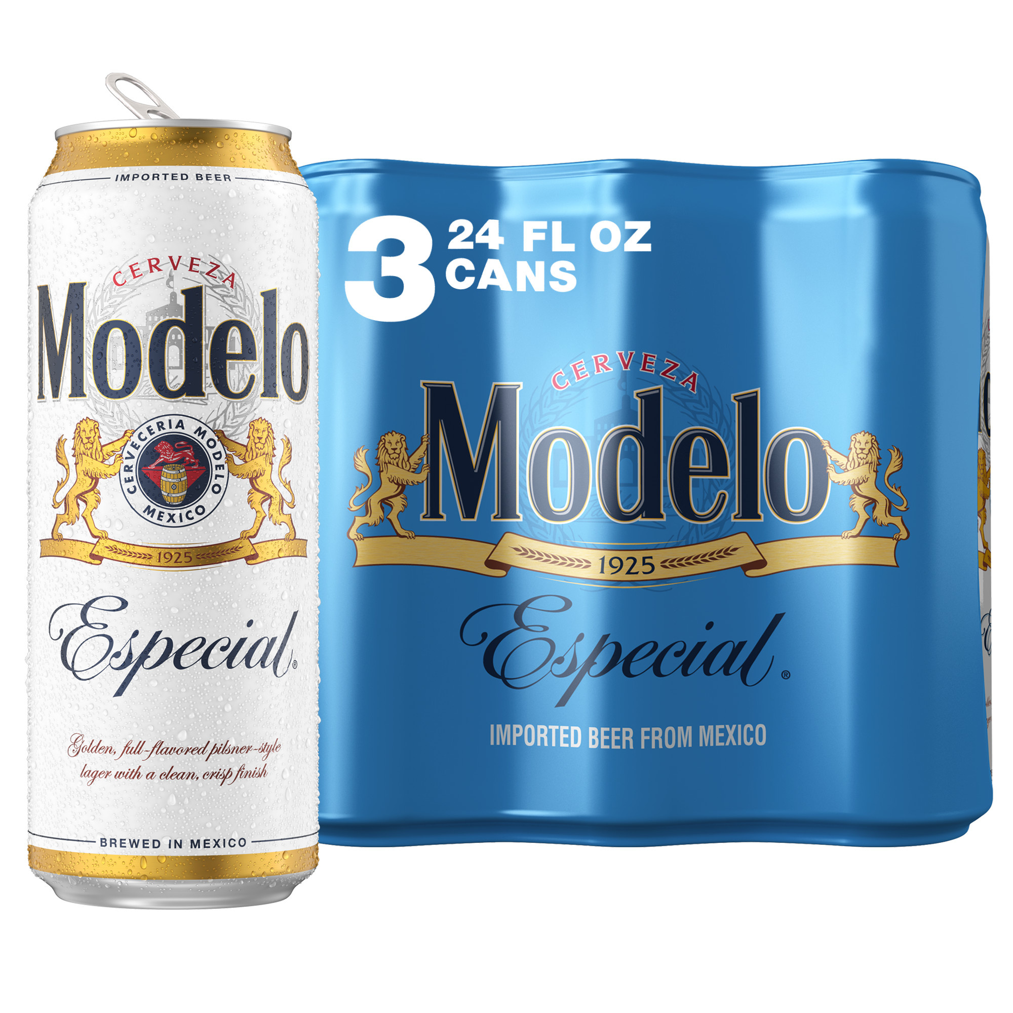 Modelo Especial Mexican Lager Import Beer, 3 pk 24 fl. oz. Cans, 4.4% ABV