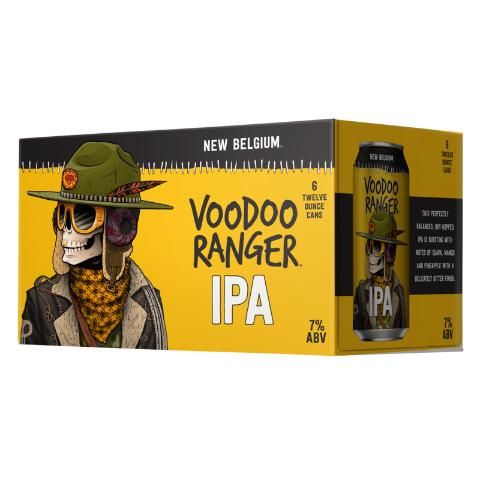 New Belgium Voodoo Ranger IPA 6 Pack 12oz Cans
