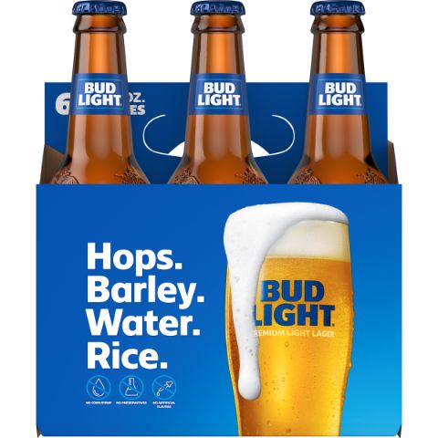 Bud Light 6 Pack 12oz Bottle