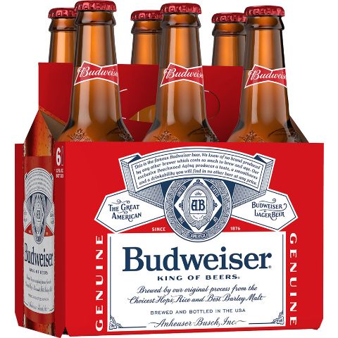 Budweiser 6 Pack 12oz Bottle