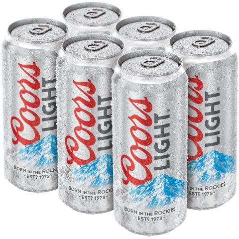 Coors Light 6 Pack 16oz Can