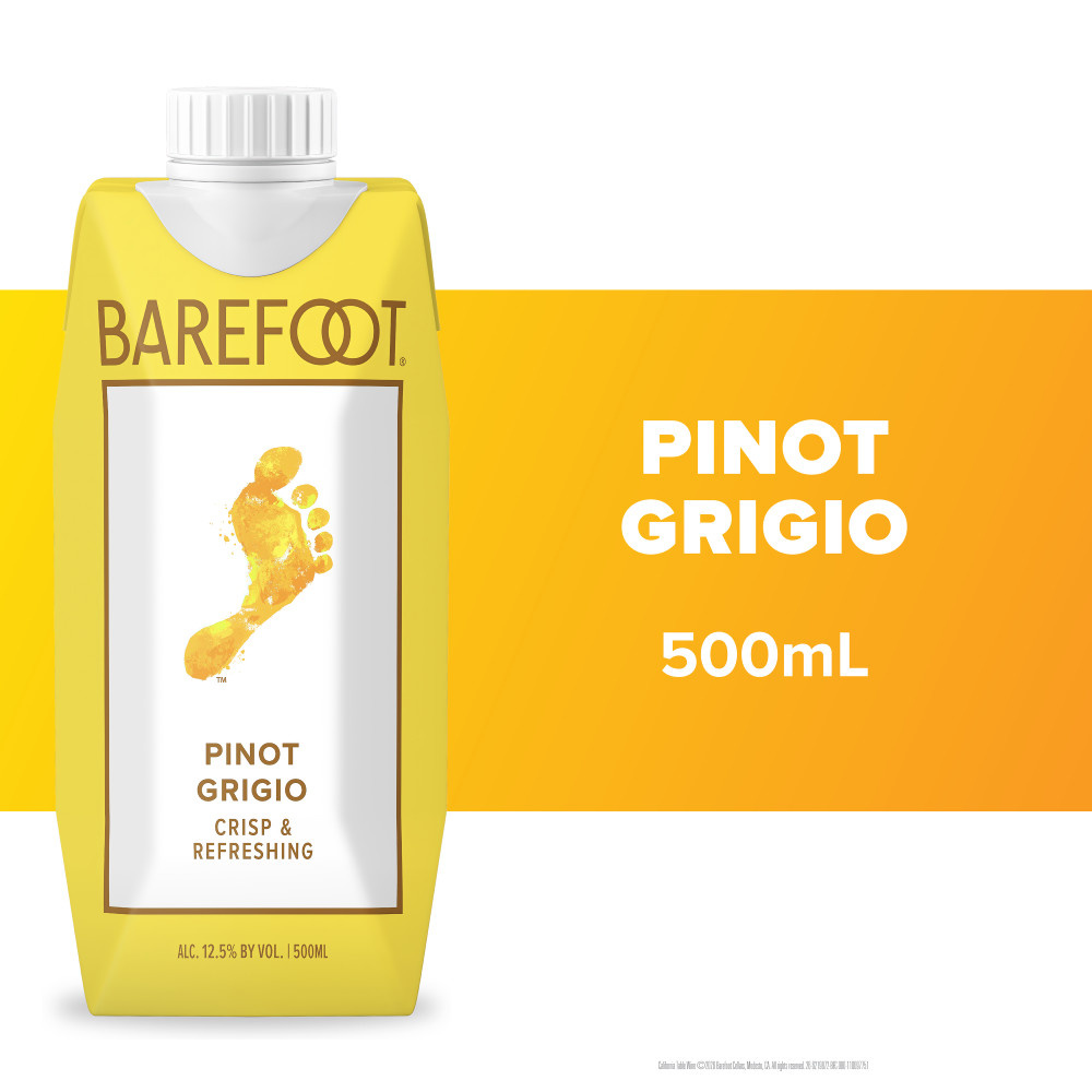 Barefoot Pinot Grigio White Wine Tetra 500ml