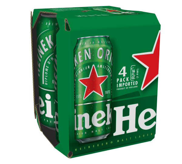 Heineken 4 Pack 16oz Can
