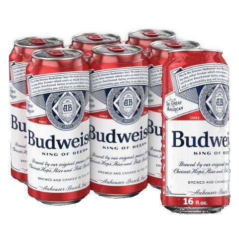 Budweiser 6 Pack 16oz Can