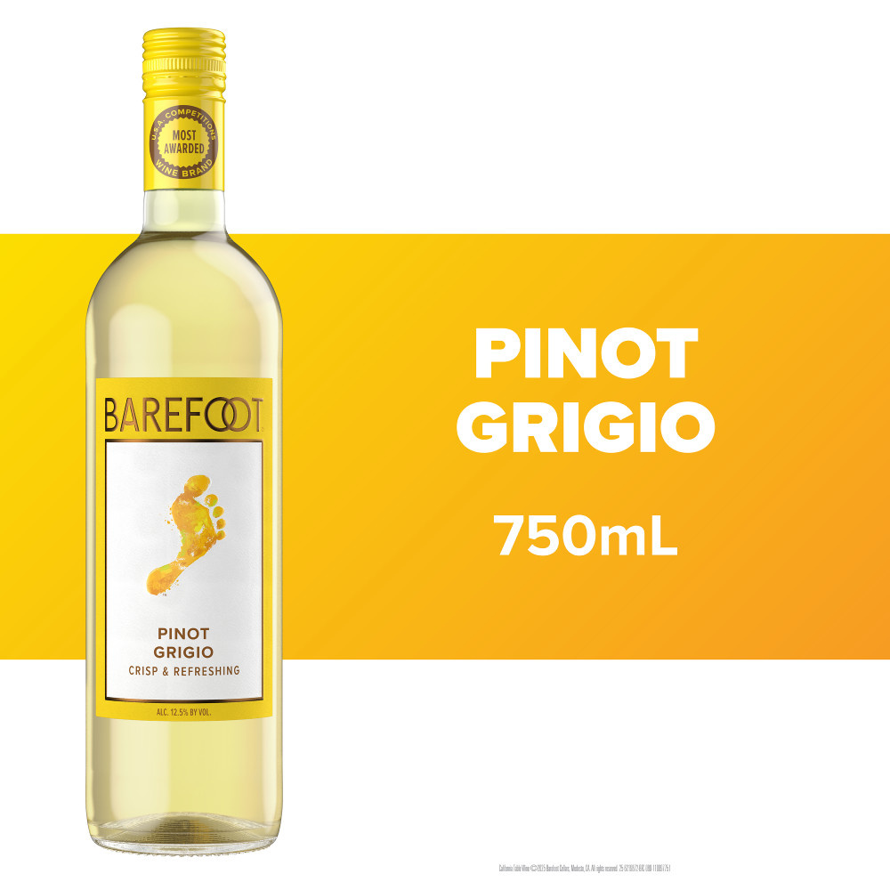 Barefoot Cellars Pinot Grigio White Wine 750ml