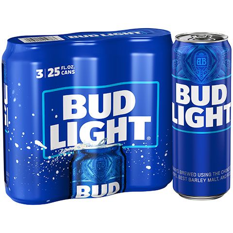 Bud Light 3 Pack 25oz Can