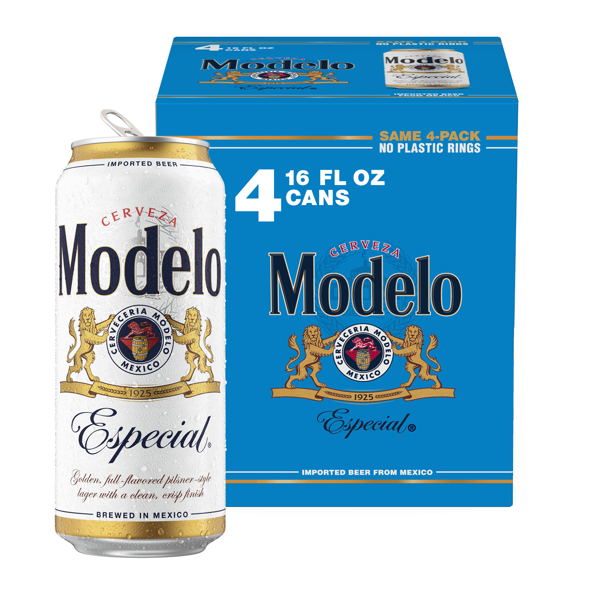 Modelo Especial Mexican Lager Import Beer, 4 pk 16 fl. oz. Cans, 4.4% ABV