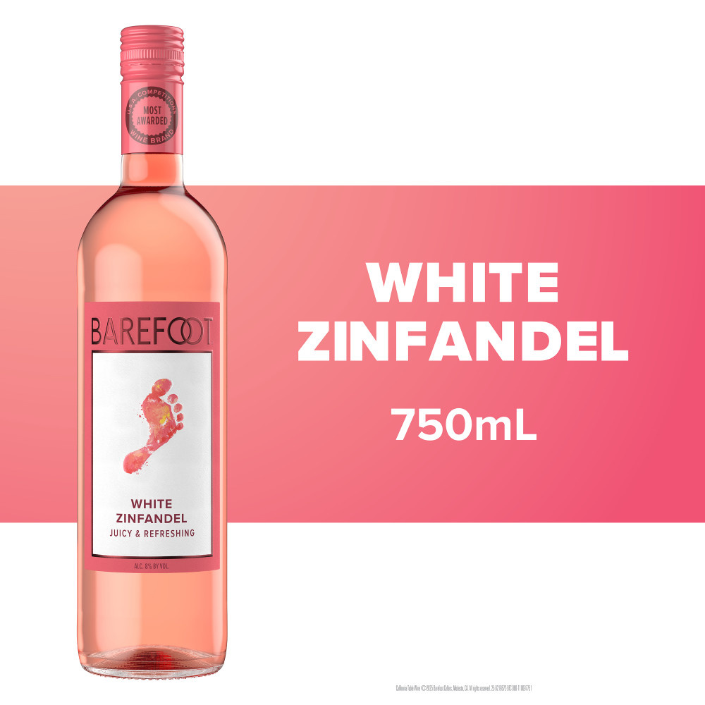 Barefoot Cellars White Zinfandel Red Wine 750ml