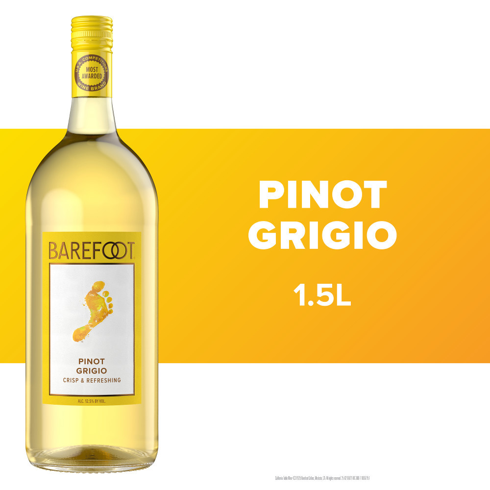 Barefoot Cellars Pinot Grigio White Wine 1.5L Bottle