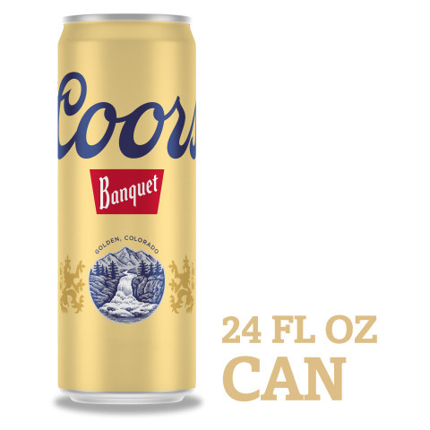 Coors Banquet Lager Beer, 5% ABV, 24-oz beer can