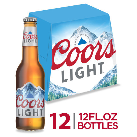 Coors Light Beer, American Light Lager Beer, 12-pack, 12-oz beer bottles, 4.2% ABV