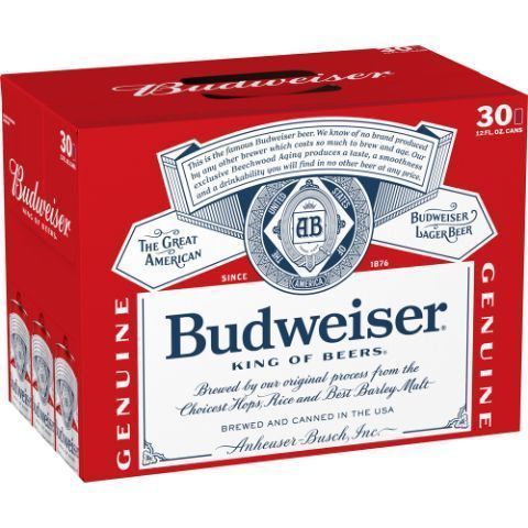 Budweiser 30 Pack 12oz Can