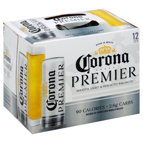 Corona Premier Light Beer 12 Pack 12oz Can