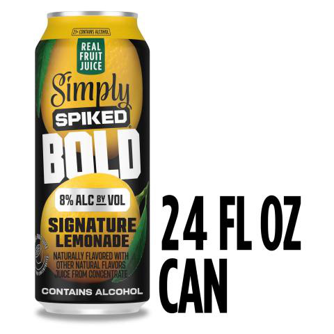 Simply Spiked BOLD Signature Hard Lemonade 8.0% ABV, Single, 24 oz can