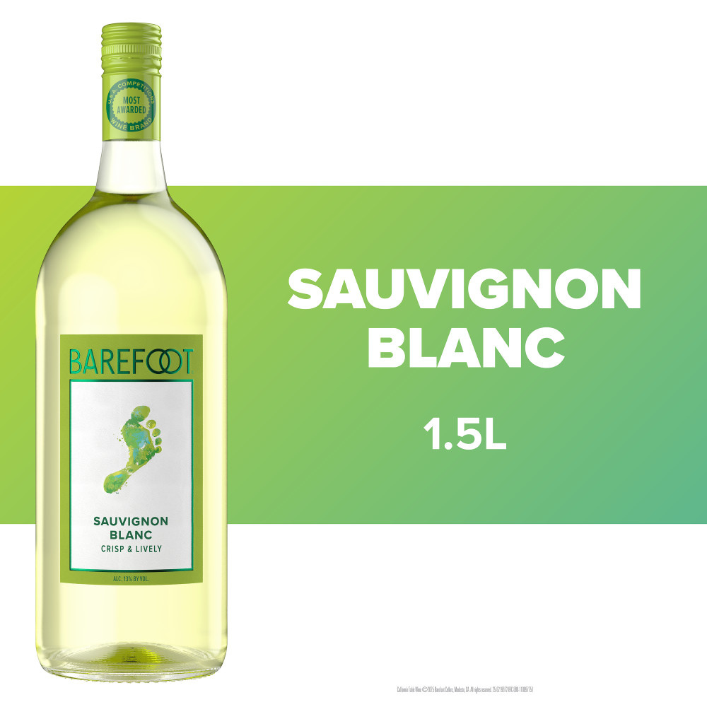 Barefoot Cellars Sauvignon Blanc White Wine 1.5L