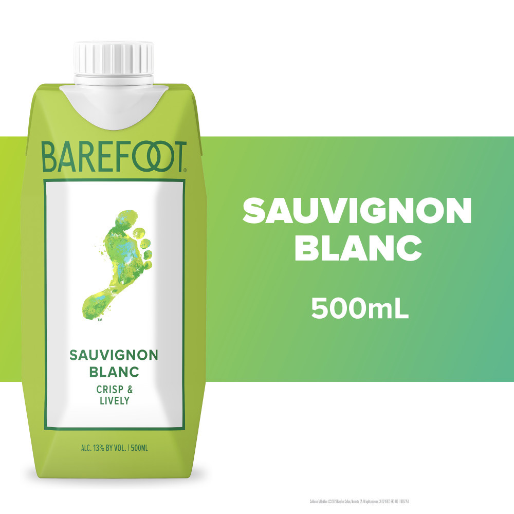 Barefoot Sauvignon Blanc White Wine Tetra 500ml