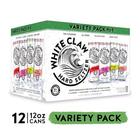 White Claw Hard Seltzer Variety Pack No.1 12 Pack 12oz Can